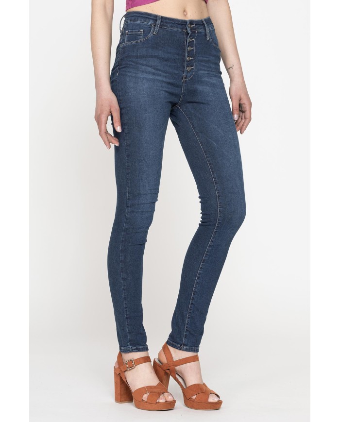 JEANS 5 TASCHE MOD.773A IN DENIM SUPER STRETCH 9oz. Vita alta e gamba stretta.SPINTECH ELASTIC COTONE SULLA PELLE