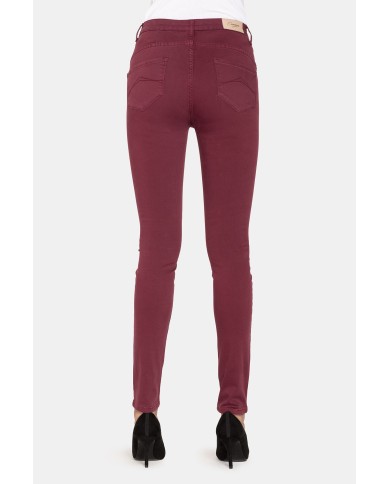 PANTALONE IN TESSUTO STRETCH 14,5 oz. Vita alta e gamba stretta.