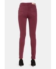 PANTALONE IN TESSUTO STRETCH 14,5 oz. Vita alta e gamba stretta.