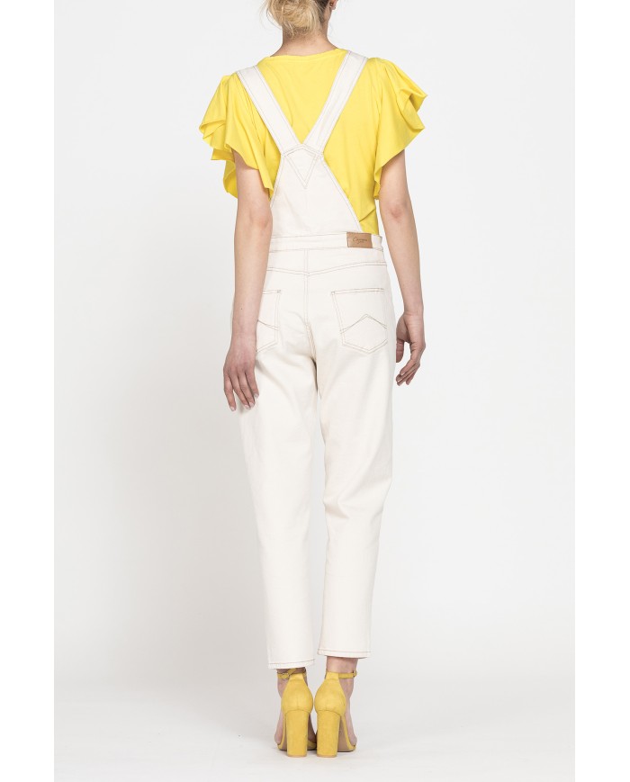 SALOPETTE MOD.776D IN BULL DENIM STRETCH. Vestibilità regolare.SPINTECH ELASTIC COTONE SULLA PELLE