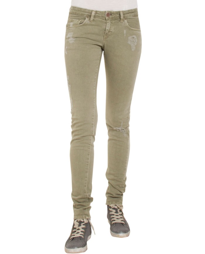 JEANS COLORATO STRETCH MOD.777. Vita bassa e gamba stretta.