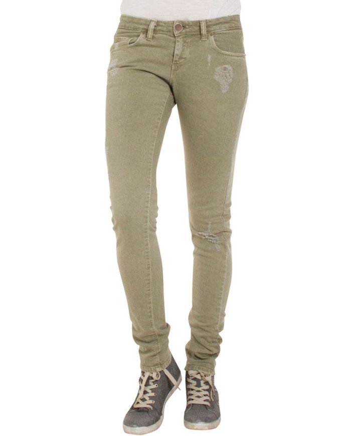 JEANS COLORATO STRETCH MOD.777. Vita bassa e gamba stretta.