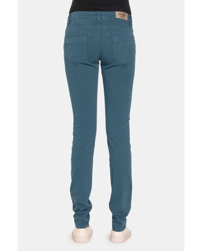 JEANS COLOR STRETCH MOD.777. Vita bassa e gamba stretta.