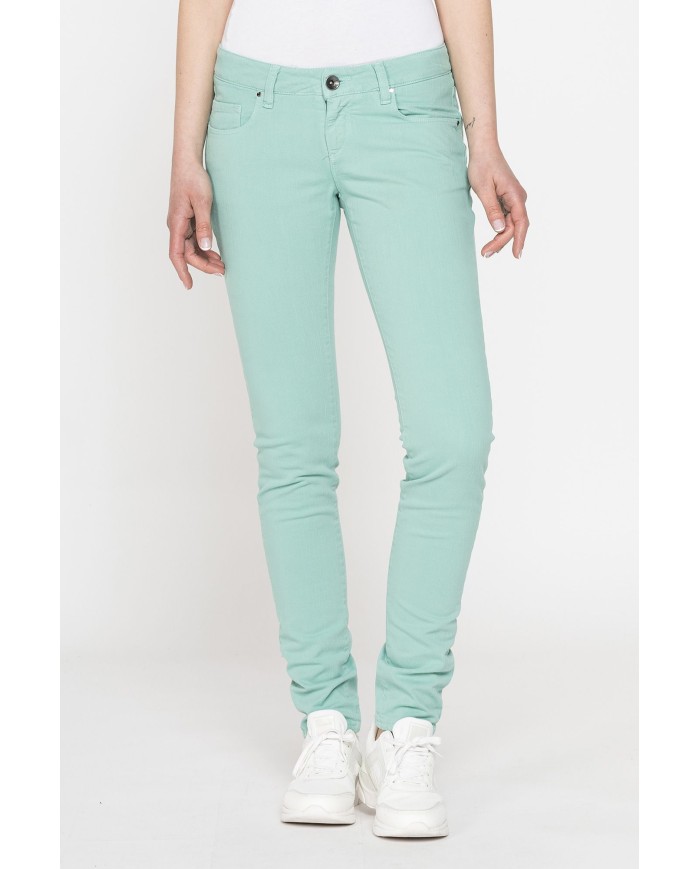 JEANS COLOR STRETCH MOD.777. Vita bassa e gamba stretta.