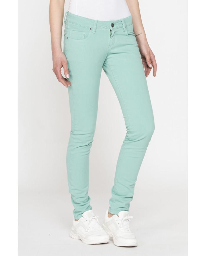 JEANS COLOR STRETCH MOD.777. Vita bassa e gamba stretta.