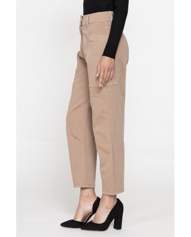 PANTALONE CARGO CARROT IN BULL DENIM STERTCH