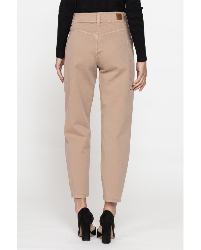 PANTALONE CARGO CARROT IN BULL DENIM STERTCH