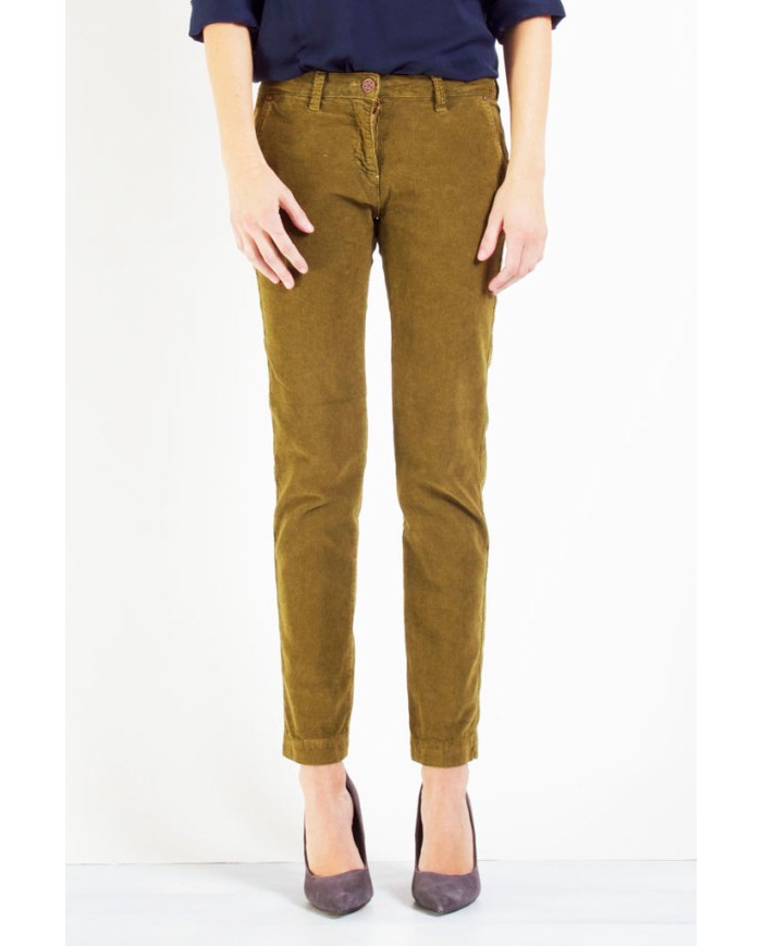 VELLUTO 1000r STRETCH MOD. 785. Vita bassa e gamba regolare.