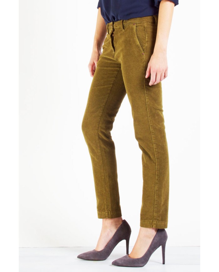 VELLUTO 1000r STRETCH MOD. 785. Vita bassa e gamba regolare.