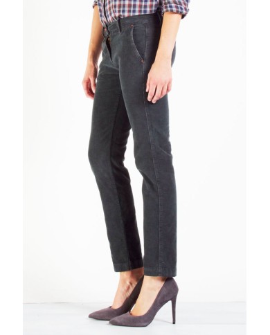 VELLUTO 1000r STRETCH MOD. 785. Vita bassa e gamba regolare.