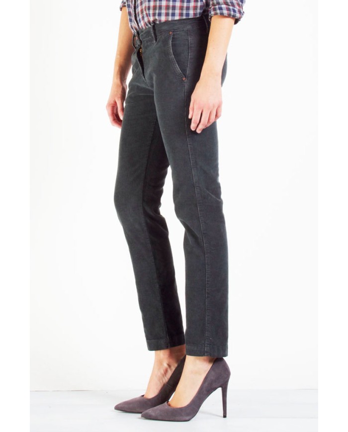 VELLUTO 1000r STRETCH MOD. 785. Vita bassa e gamba regolare.