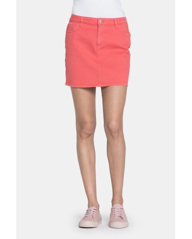 MINIGONNA IN JEANS COLOR STRETCH