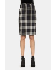 GONNA TUBINO IN TESSUTO MISTO VISCOSA STRETCH. Vita regolare.