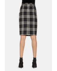 GONNA TUBINO IN TESSUTO MISTO VISCOSA STRETCH. Vita regolare.