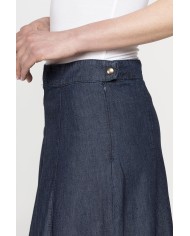 GONNA LUNGA MODELLO A PETALO IN DENIM LEGGERO 7oz