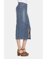 GONNA LUNGA IN JEANS SUPER STRETCH