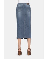 GONNA LUNGA IN JEANS SUPER STRETCH