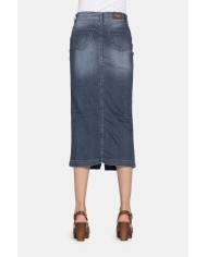 GONNA LUNGA IN JEANS SUPER STRETCH