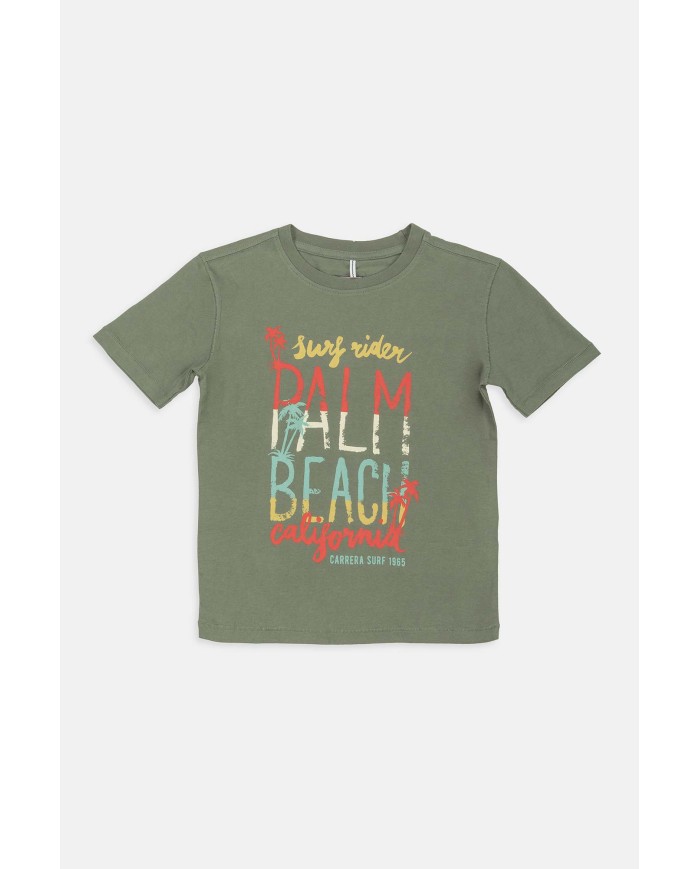 MAGLIA GIROCOLLO IN JERSEY STAMPATA