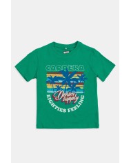 MAGLIA GIROCOLLO IN JERSEY STAMPATA