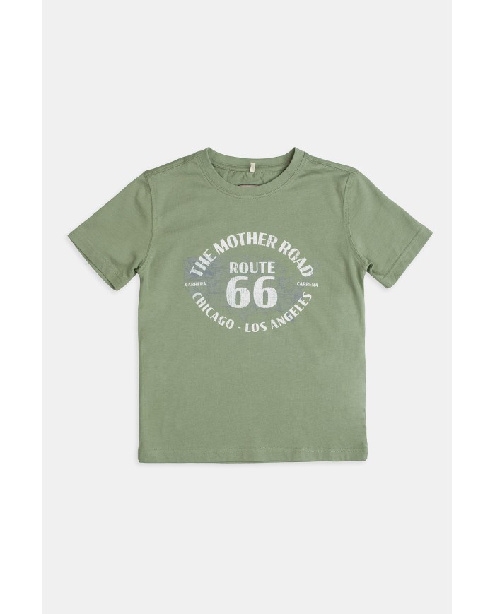 MAGLIA GIROCOLLO IN JERSEY CON STAMPA