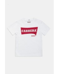 T-SHIRT GIROCOLLO IN JERSEY CON LOGO CARRERA.
