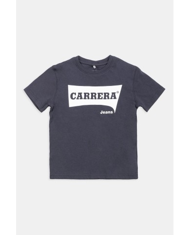 T-SHIRT GIROCOLLO IN JERSEY CON LOGO CARRERA.