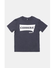 T-SHIRT GIROCOLLO IN JERSEY CON LOGO CARRERA.