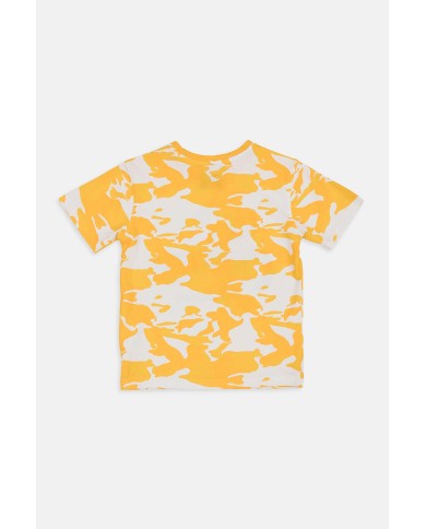 MAGLIA GIROCOLLO IN JERSEY STAMPATA ALL-OVER