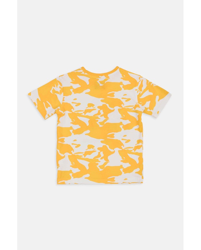 MAGLIA GIROCOLLO IN JERSEY STAMPATA ALL-OVER