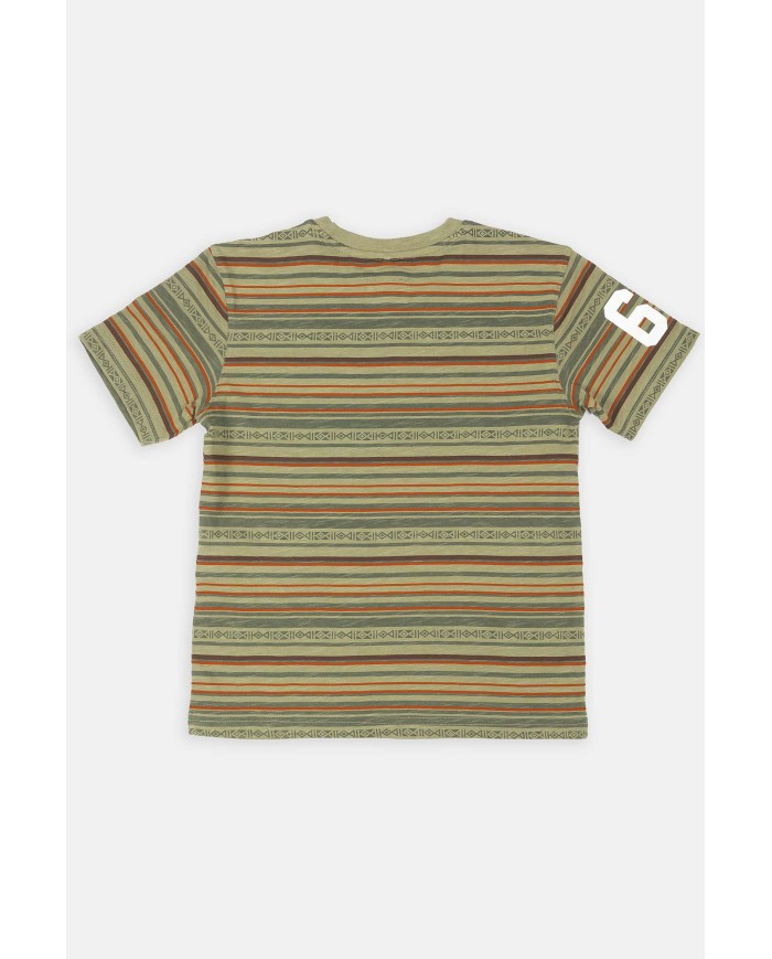 MAGLIA GIROCOLLO IN JERSEY STAMPATA ALL-OVER