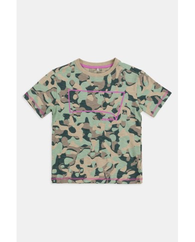 MAGLIA GIROCOLLO IN JERSEY STAMPATA ALL-OVER