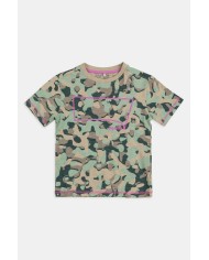 MAGLIA GIROCOLLO IN JERSEY STAMPATA ALL-OVER