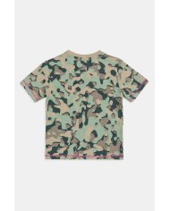 MAGLIA GIROCOLLO IN JERSEY STAMPATA ALL-OVER