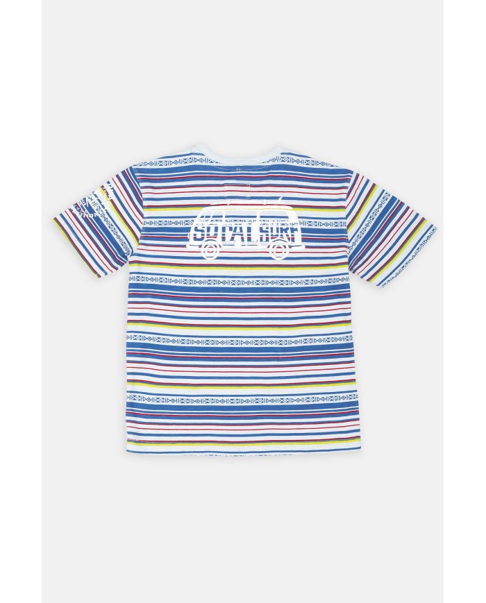 MAGLIA GIROCOLLO IN JERSEY STAMPATA ALL-OVER