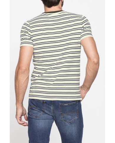 T-SHIRT GIROCOLLO RIGATA IN JERSEY LEGGERO