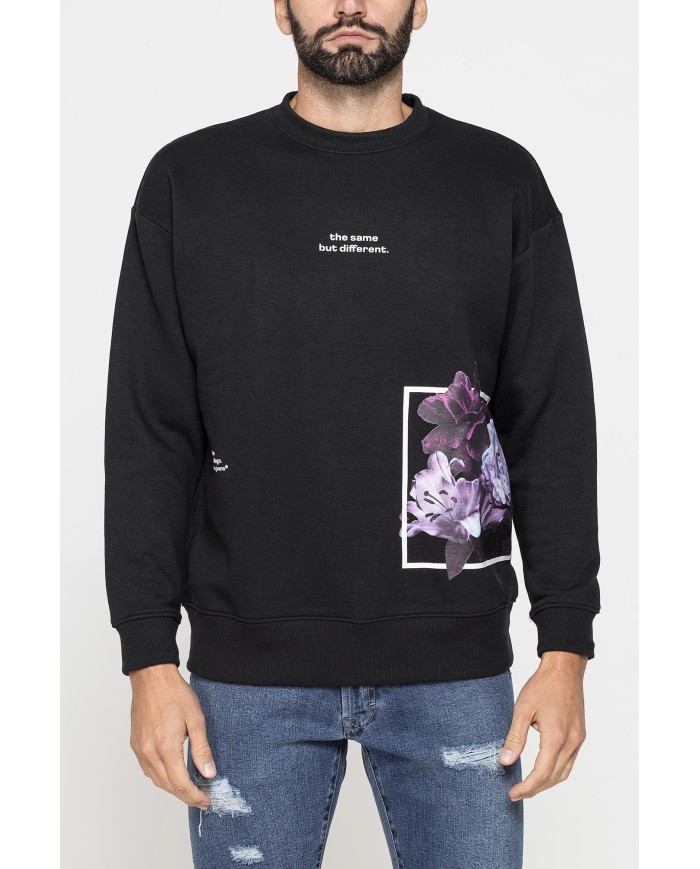 FELPA GIROCOLLO PESANTE CON VESTIBILITÀ OVERSIZE