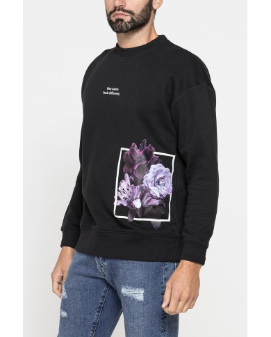 FELPA GIROCOLLO PESANTE CON VESTIBILITÀ OVERSIZE