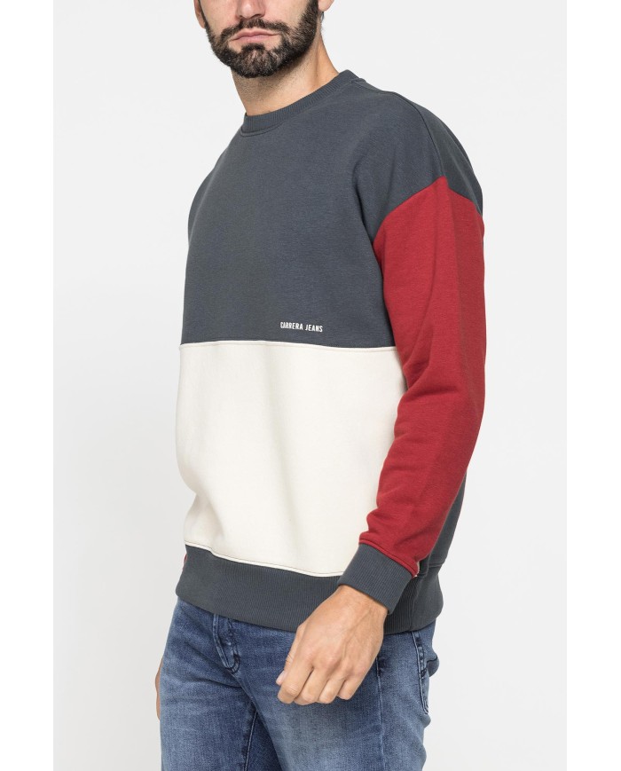 FELPA GIROCOLLO OVERSIZE COLOR BLOCK