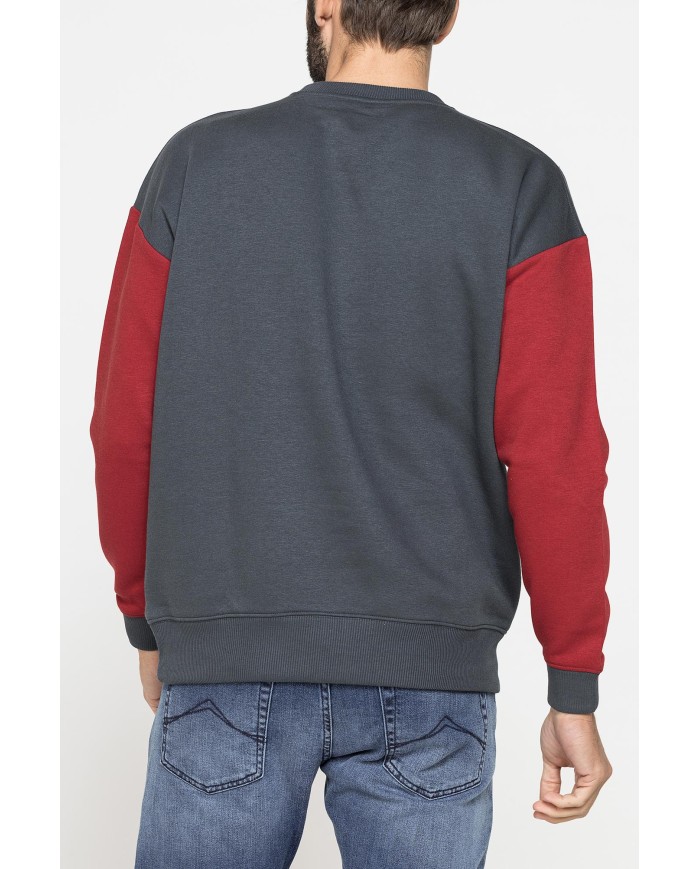 FELPA GIROCOLLO OVERSIZE COLOR BLOCK