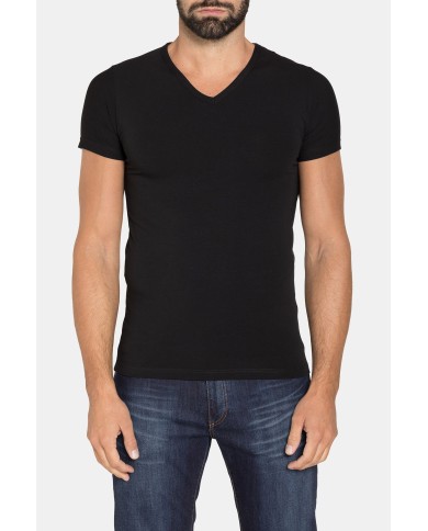 BIPACK T-SHIRT SCOLLO V IN COTONE