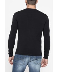 T-SHIRT SLIM A MANICA LUNGA IN TESSUTO ELASTICIZZATO