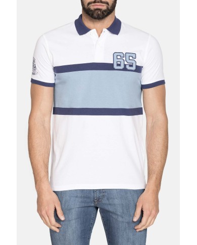 POLO MANICA CORTA IN JERSEY COLOR BLOCK