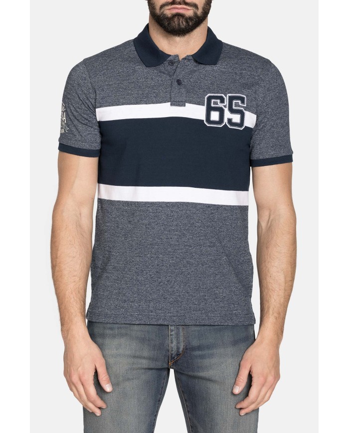 POLO MANICA CORTA IN JERSEY COLOR BLOCK