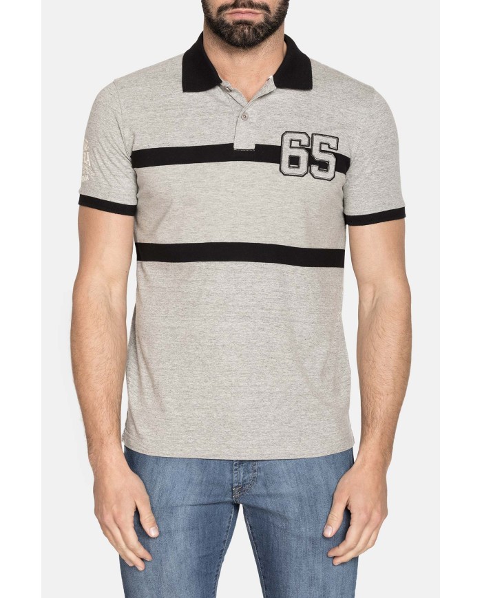 POLO MANICA CORTA IN JERSEY COLOR BLOCK