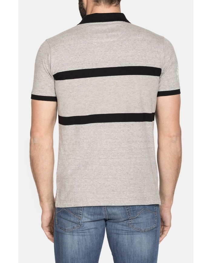 POLO MANICA CORTA IN JERSEY COLOR BLOCK