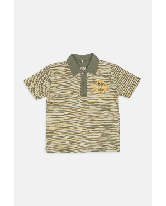 POLO MANICA CORTA IN JERSEY STAMPATO