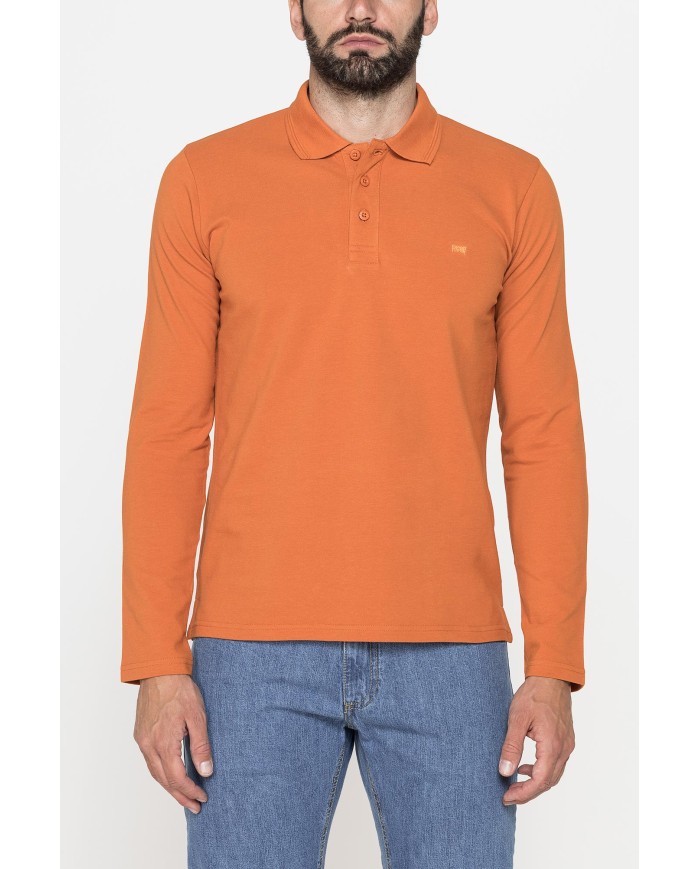 POLO MANICA LUNGA IN PIQUET DI COTONE