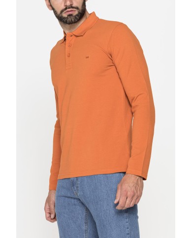 POLO MANICA LUNGA IN PIQUET DI COTONE