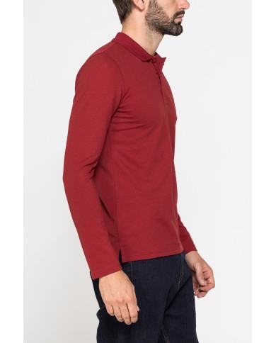 POLO MANICA LUNGA IN PIQUET DI COTONE